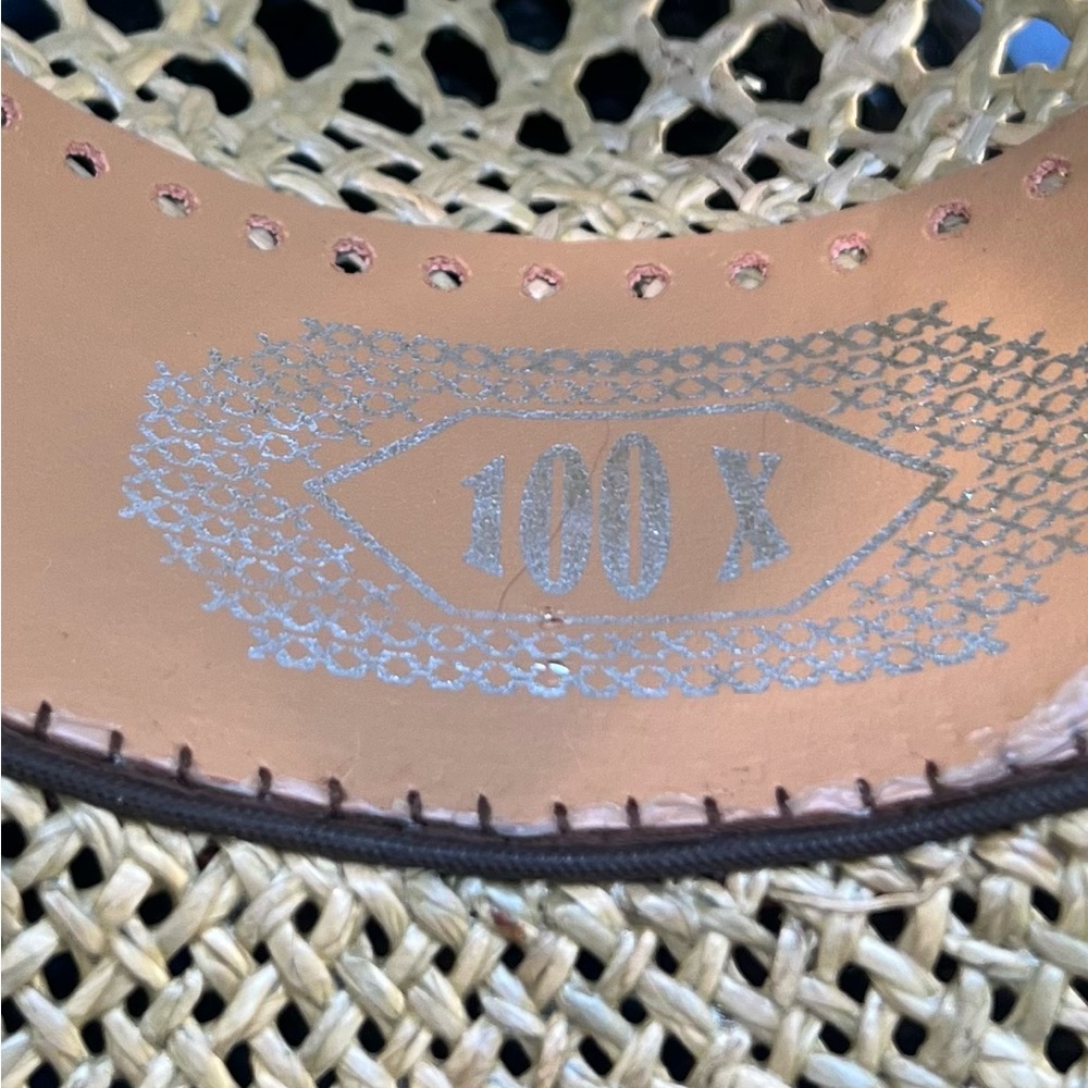 🤠 Moks Man Straw Cowboy / Cowgirl Hat With Decorative Leather Strap🤠 - Picture 9 of 12